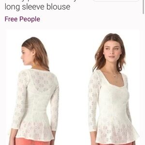Free People Daisy pointelle  Lace Blouse